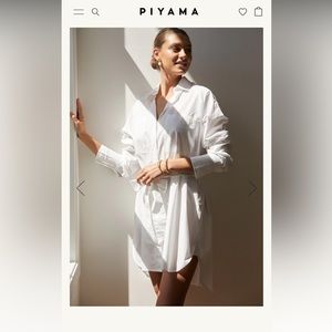 Piyama Madeleine Boyfriend Shirt - White Cotton